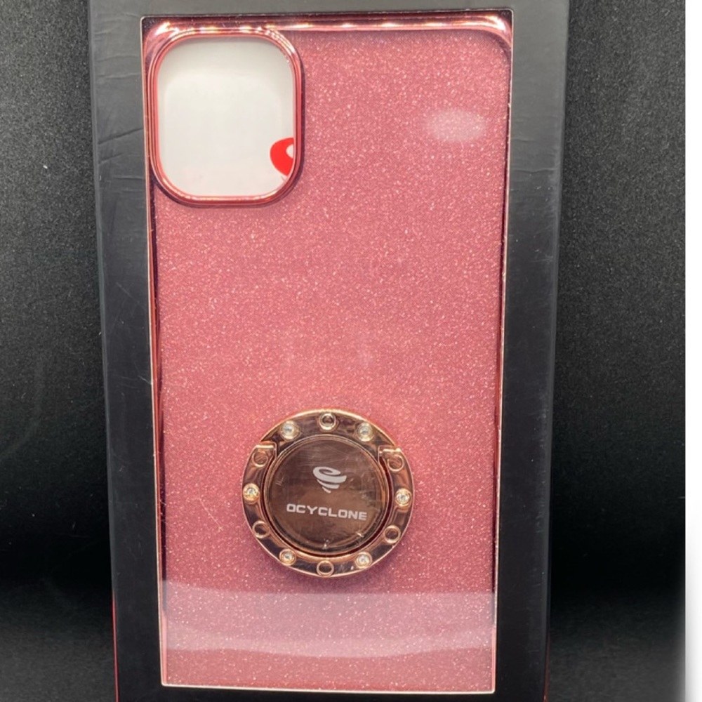 NIB - OCyclone IPhone 11 6.1 inch Glitter Case w/ Ring Stand and Lanyard